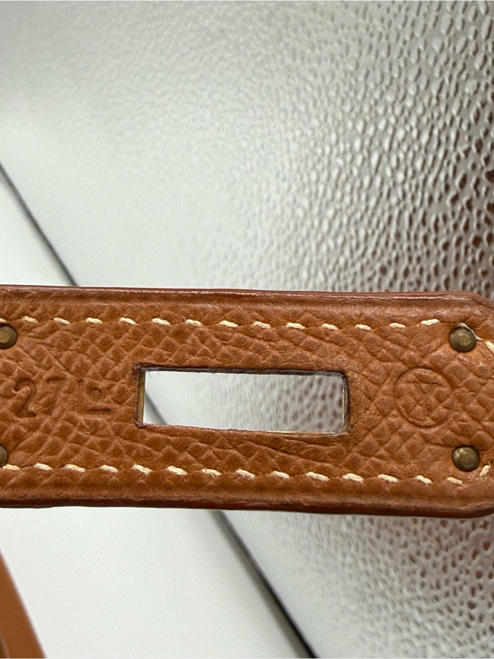 Hermes Kelly 35 Togo Gold Leather Top-Handle Satchel with Gold Hardware - Picture 15 of 16